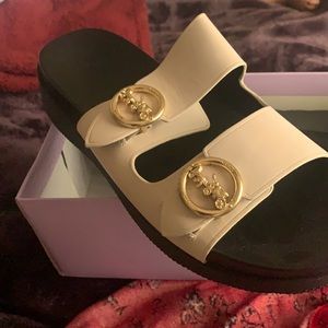 Size 8 1/2 authentic coach sandals